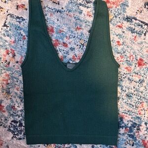 NWOT-Emerald Ribbed Women's Tank Top